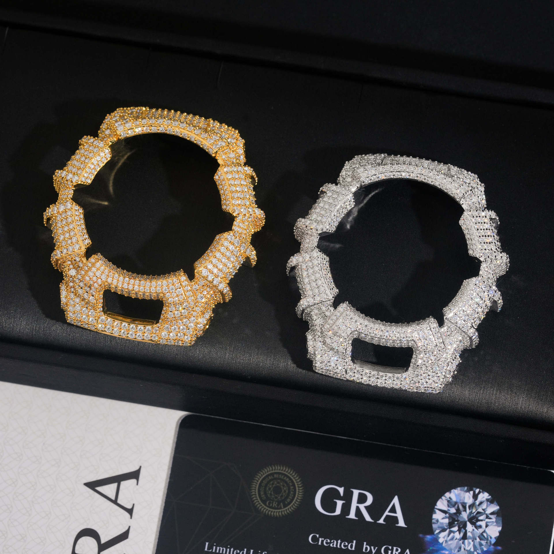 Moissanite Watch Case — Full Pave for G-Shock G-2310R, 925 Silver — NOVAE ATELIER